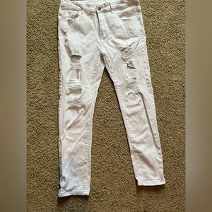White mens skinny jeans